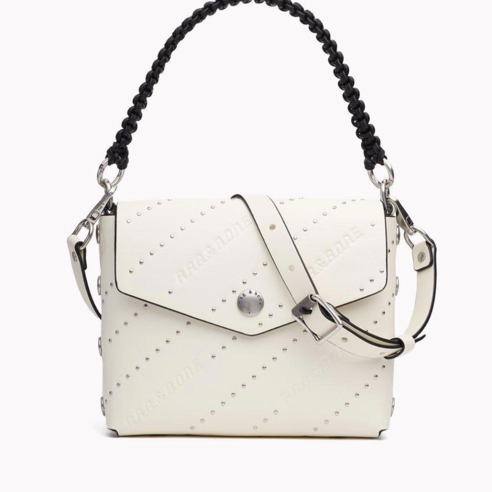Rag & Bone Atlas Shoulder Bag - Leather Studded leather Crossbody Bag